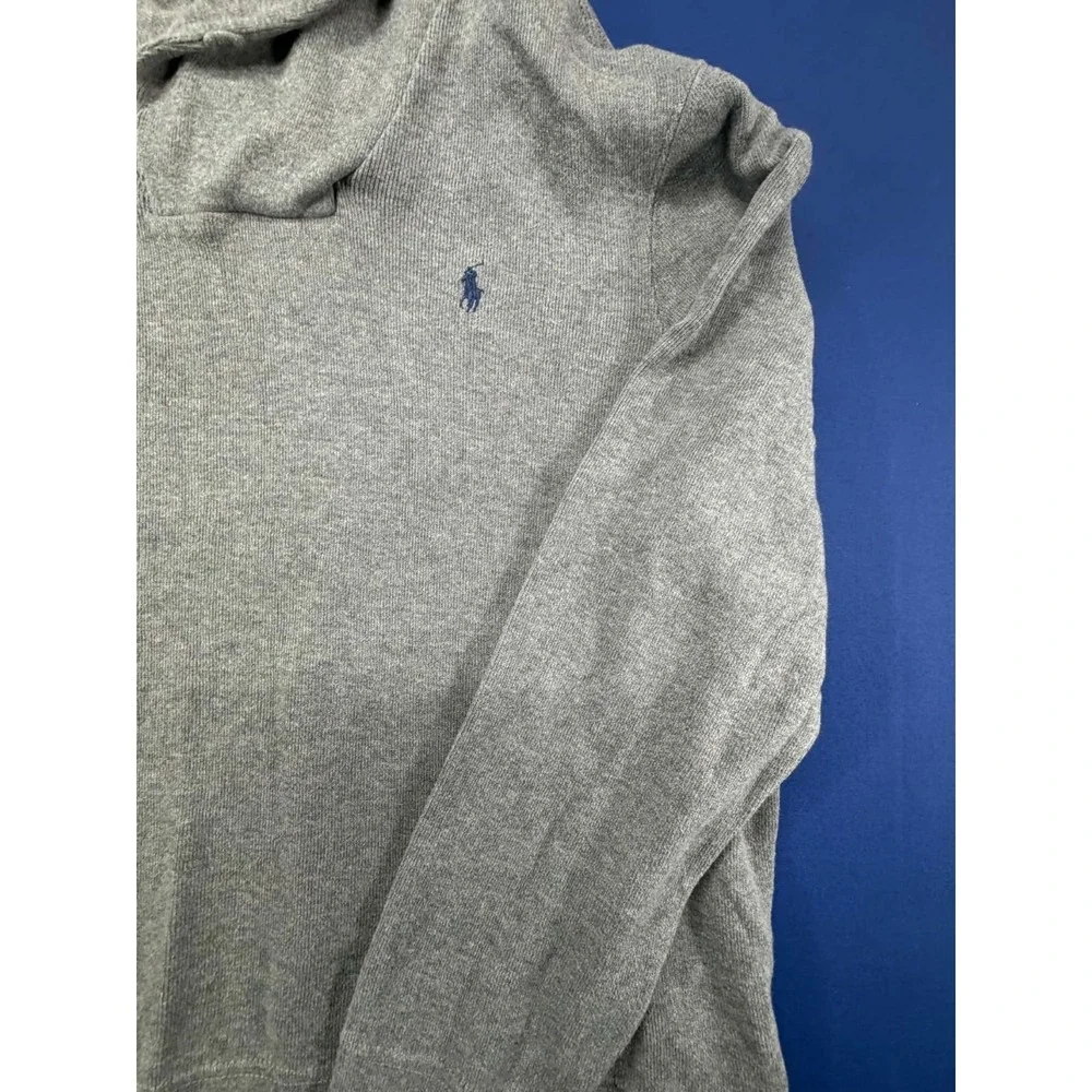 Polo Ralph Lauren‎ Shawl Collar Knit Sweater Pullover Size XXL 2XL Cotton Gray